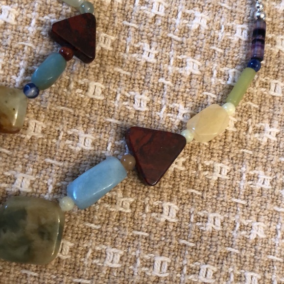 Jay King 2-piece mixed natural stone Sterling Silver Necklace and bracelet set - Picture 8 of 16